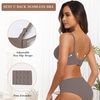 OEAK Womens Wireless Jelly Bras Comfortable Gel Bra Everyday Tshirt Bras(Grey)