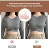 OEAK Womens Wireless Jelly Bras Comfortable Gel Bra Everyday Tshirt Bras(Jacquard Nude)