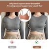 OEAK Womens Wireless Jelly Bras Comfortable Gel Bra Everyday Tshirt Bras(Latte)