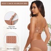 OEAK Womens Wireless Jelly Bras Comfortable Gel Bra Everyday Tshirt Bras(Latte)
