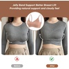 OEAK Womens Wireless Jelly Bras Comfortable Gel Bra Everyday Tshirt Bras(Latte Leopard)
