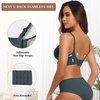 OEAK Womens Wireless Jelly Bras Comfortable Gel Bra Everyday Tshirt Bras(Navy)