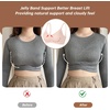 OEAK Womens Wireless Jelly Bras Comfortable Gel Bra Everyday Tshirt Bras(Nude)