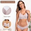 OEAK Womens Wireless Jelly Bras Comfortable Gel Bra Everyday Tshirt Bras(Pink)