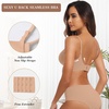 OEAK Womens Wireless Jelly Bras Comfortable Gel Bra Everyday Tshirt Bras(Praline)