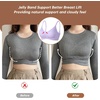 OEAK Womens Wireless Jelly Bras Comfortable Gel Bra Everyday Tshirt Bras(Purple)