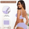 OEAK Womens Wireless Jelly Bras Comfortable Gel Bra Everyday Tshirt Bras(Purple)