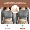 OEAK Womens Wireless Jelly Bras Comfortable Gel Bra Everyday Tshirt Bras(Semolina)