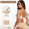 OEAK Womens Wireless Jelly Bras Comfortable Gel Bra Everyday Tshirt Bras(Semolina)