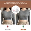 OEAK Womens Wireless Jelly Bras Comfortable Gel Bra Everyday Tshirt Bras(White)