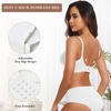OEAK Womens Wireless Jelly Bras Comfortable Gel Bra Everyday Tshirt Bras(White)
