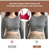 OEAK Womens Wireless Jelly Bras Comfortable Gel Bra Everyday Tshirt Bras(Wine Red)
