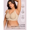 OEAK Womens Wireless Jelly Bras Plus Size Support Push Up Comfortable Bra(Airy Skin)