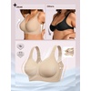 OEAK Womens Wireless Jelly Bras Plus Size Support Push Up Comfortable Bra(Airy Skin)