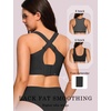 OEAK Womens Wireless Jelly Bras Plus Size Support Push Up Comfortable Bra(Black Airy)