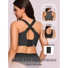 OEAK Womens Wireless Jelly Bras Plus Size Support Push Up Comfortable Bra(Black With White Polka Dot)