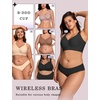 OEAK Womens Wireless Jelly Bras Plus Size Support Push Up Comfortable Bra(Black With White Polka Dot)