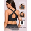 OEAK Womens Wireless Jelly Bras Plus Size Support Push Up Comfortable Bra(Black+leopard Pink)