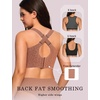 OEAK Womens Wireless Jelly Bras Plus Size Support Push Up Comfortable Bra(Brown Leopard)