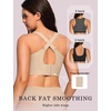 OEAK Womens Wireless Jelly Bras Plus Size Support Push Up Comfortable Bra(Creamy Beige)