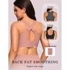 OEAK Womens Wireless Jelly Bras Plus Size Support Push Up Comfortable Bra(Dusty Pink)