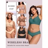 OEAK Womens Wireless Jelly Bras Plus Size Support Push Up Comfortable Bra(Emerald Gem)