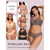 OEAK Womens Wireless Jelly Bras Plus Size Support Push Up Comfortable Bra(Grey)