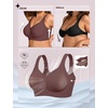 OEAK Womens Wireless Jelly Bras Plus Size Support Push Up Comfortable Bra(Hazelnut)