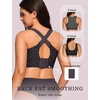 OEAK Womens Wireless Jelly Bras Plus Size Support Push Up Comfortable Bra(Leopard Black)