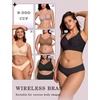 OEAK Womens Wireless Jelly Bras Plus Size Support Push Up Comfortable Bra(Leopard Black)