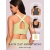 OEAK Womens Wireless Jelly Bras Plus Size Support Push Up Comfortable Bra(Leopard Green)