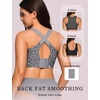 OEAK Womens Wireless Jelly Bras Plus Size Support Push Up Comfortable Bra(Leopard Grey)