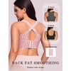 OEAK Womens Wireless Jelly Bras Plus Size Support Push Up Comfortable Bra(Leopard Pink+leopard Coffee)