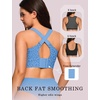 OEAK Womens Wireless Jelly Bras Plus Size Support Push Up Comfortable Bra(Leopard Sky Blue)