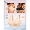 OEAK Womens Wireless Jelly Bras Plus Size Support Push Up Comfortable Bra(Nude)