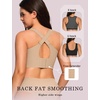 OEAK Womens Wireless Jelly Bras Plus Size Support Push Up Comfortable Bra(Semolina)