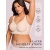 OEAK Womens Wireless Jelly Bras Plus Size Support Push Up Comfortable Bra(Skin Color)