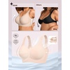 OEAK Womens Wireless Jelly Bras Plus Size Support Push Up Comfortable Bra(Skin Color)