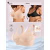OEAK Womens Wireless Jelly Bras Plus Size Support Push Up Comfortable Bra(Skin Leopard)