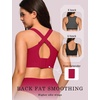 OEAK Womens Wireless Jelly Bras Plus Size Support Push Up Comfortable Bra(Wine Red)