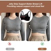 OEAK Womens Wireless Push Up Bras & Tummy Control Shapewear Seamless Black 3XL