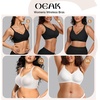 OEAK Womens Wireless Push Up Bras & Tummy Control Shapewear Seamless Black S