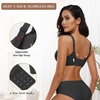 OEAK Womens Wireless Push Up Bras & Tummy Control Shapewear Seamless Black S