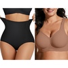 OEAK Tummy Control Shapewear Briefs Black & Supportive Wireless Bras Coffee M