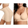 OEAK Tummy Control Shapewear Shorts & Supportive Wireless Bras Nude L
