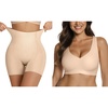OEAK Women Tummy Control Shapewear Nude+Jelly Bralette Everyday Sports Tshirt Bra Skin Sand L