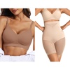 OEAK Womens Push Up Everyday Bras Coffee & SuperPower Tummy Control Shapewear Nude S