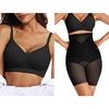 OEAK Womens Push Up Everyday Bras & SuperPower Tummy Control Shapewear Black M