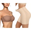 OEAK Womens Strapless Bras Push Up Bandeau Bra Coffee & Tummy Control Shapewear Nude S