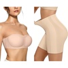 OEAK Womens Strapless Bras Push Up Bandeau Bra & Tummy Control Shapewear Nude S